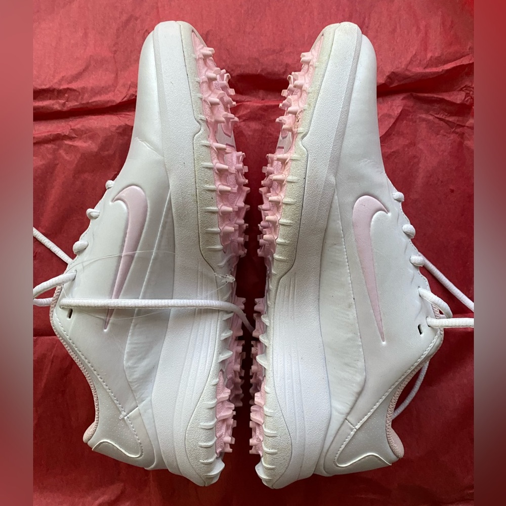 Nike Fitsole Vapor Pro Women’s 10W Golf Shoe. Pearl White/pink.